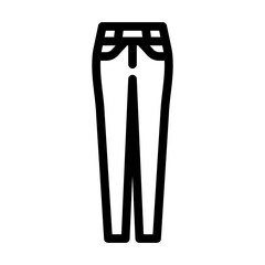 woman denim pants line icon vector. woman denim pants sign. isolated contour symbol black illustration