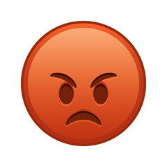 Face pouting lips Large size of red emoji smile