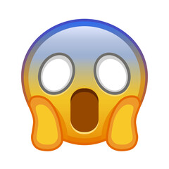 Face screaming in fear Large size of yellow emoji smile