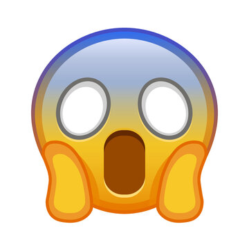 Scared face emoticon. 24347621 PNG