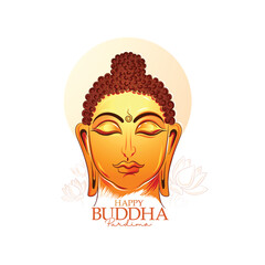 sketch of  Buddha purnima with creative Background.
