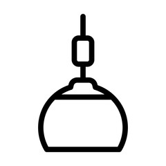 Obraz premium bulb lamp ceiling line icon vector. bulb lamp ceiling sign. isolated contour symbol black illustration