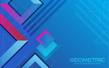 Colorful gradient square geometric shape background