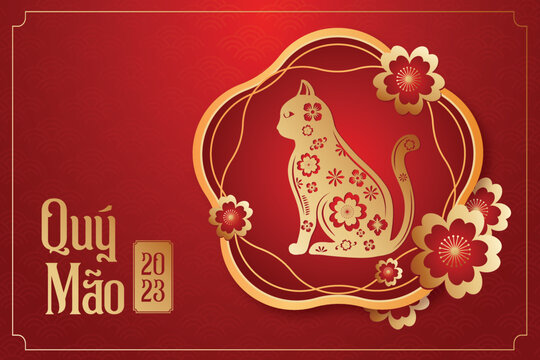 Happy Cat Vietnamese Lunar New Year 2023, Year Of The Cat 2023