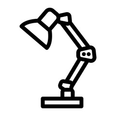 night table lamp line icon vector. night table lamp sign. isolated contour symbol black illustration