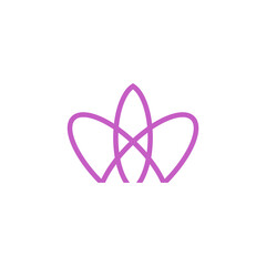 luxurious lotus flower logo design vector sign