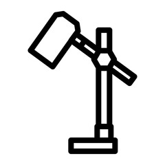 desktop table lamp line icon vector. desktop table lamp sign. isolated contour symbol black illustration