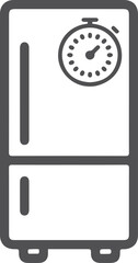 Freezer control icon, refrigerator control icon black vector