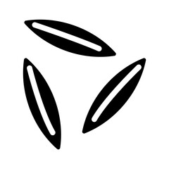 rice grain healthy glyph icon vector. rice grain healthy sign. isolated symbol illustration