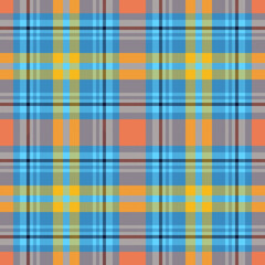 Plaid seamless pattern. Check fabric texture. Vector textile print.