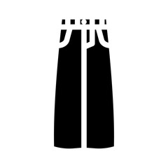 denim pants for women glyph icon vector. denim pants for women sign. isolated symbol illustration