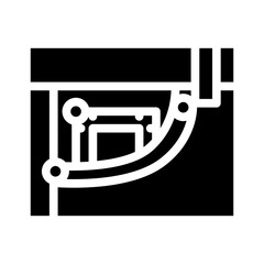 rivet denim glyph icon vector. rivet denim sign. isolated symbol illustration