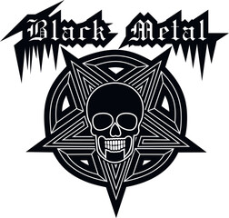 occultic sign with pentagram skull, grunge vintage design t shirts