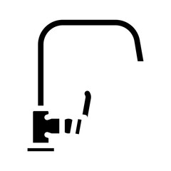 interior faucet water glyph icon vector. interior faucet water sign. isolated symbol illustration