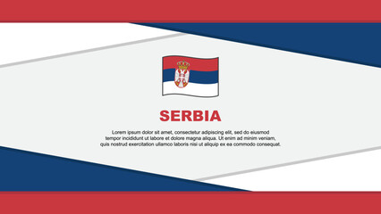 Serbia Flag Abstract Background Design Template. Serbia Independence Day Banner Cartoon Vector Illustration. Serbia Vector