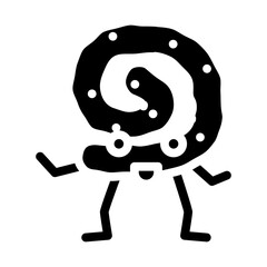 roulade meat character glyph icon vector. roulade meat character sign. isolated symbol illustration