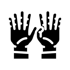 nine number hand gesture glyph icon vector. nine number hand gesture sign. isolated symbol illustration