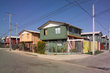 Fototapeta na wymiar Housing projects in Santiago de Chile, South America