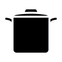 soup pot cooking glyph icon vector. soup pot cooking sign. isolated symbol illustration