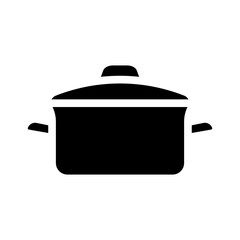 food pot cooking glyph icon vector. food pot cooking sign. isolated symbol illustration