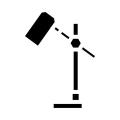 desktop table lamp glyph icon vector. desktop table lamp sign. isolated symbol illustration