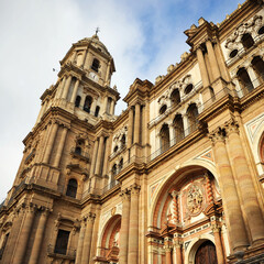 Fototapeta na wymiar Renaissance Cathedral of Malaga, capital of the Costa del Sol. Andalusia, Spain