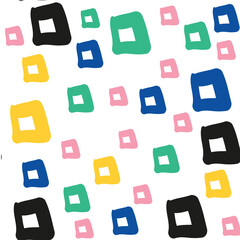 Square Pattern Color 2D Illustration
