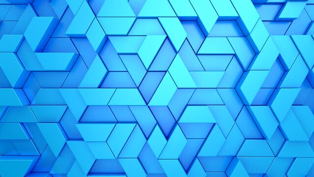 Background of Geometric Shapes. Abstract motion, loop, two color, 3d rendering, 4k resolution
