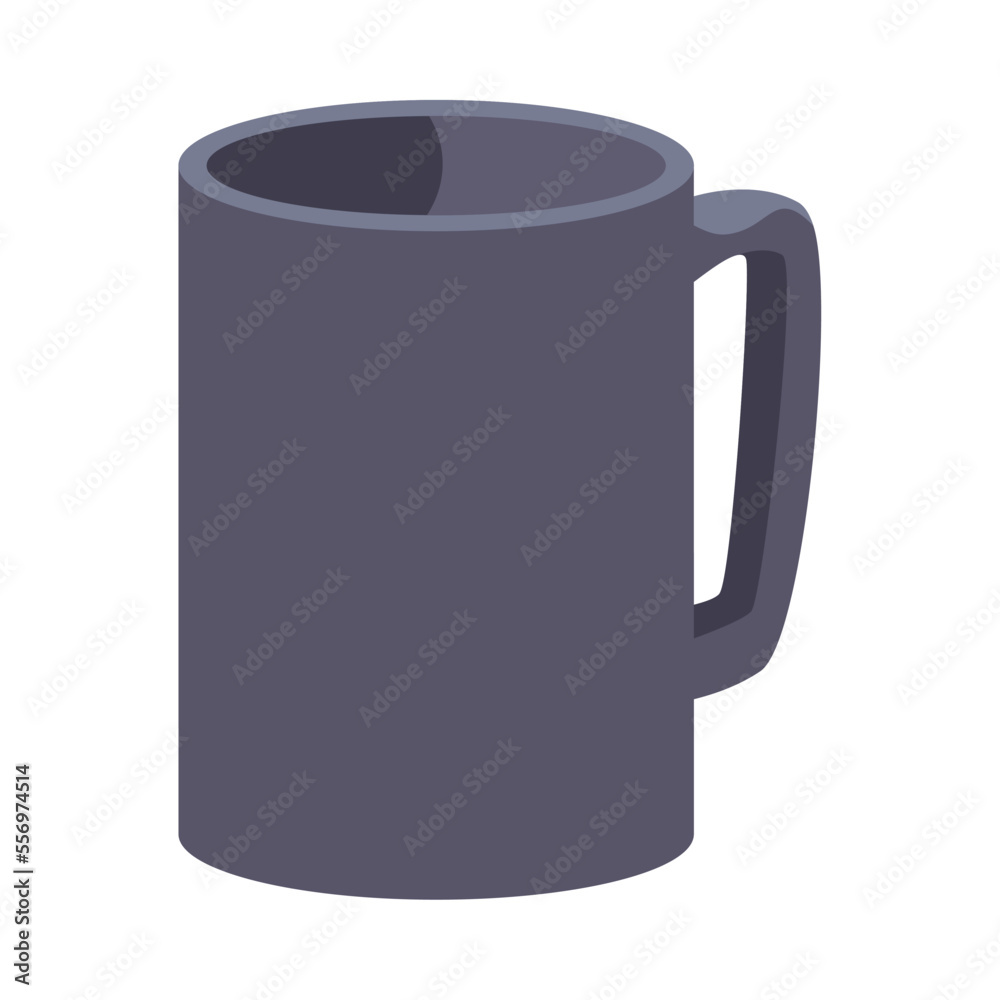 Poster flat gray coffee cup