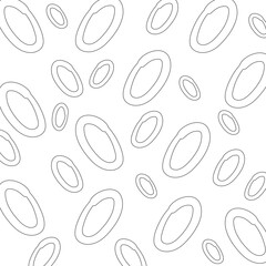 Ovals Pattern Outline 2D Illustration