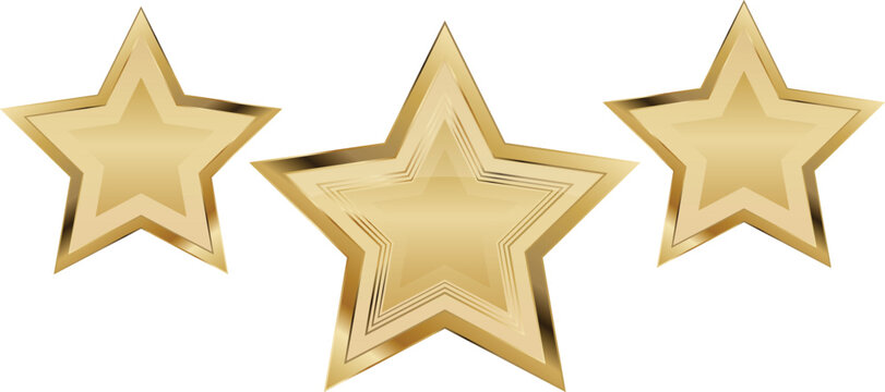Vector golden stars award