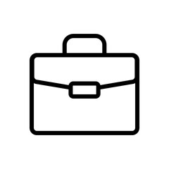 Briefcase outline icon isolated on white background