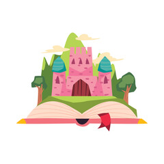 flat story book icon