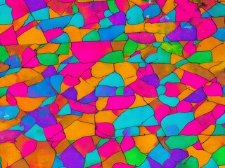 Fototapeta na wymiar Bright paint pattern, colorful graphics background, cheerful drawing. Generative AI.
