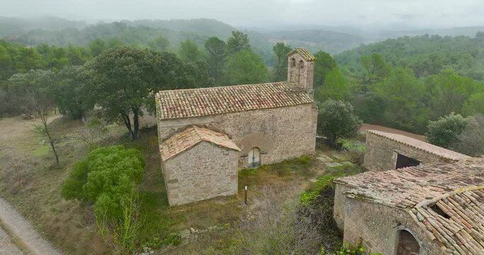 Romanesque church of Santa Maria de las Iglesias in Navas Bages from the 10th century, Catalonia, Spain