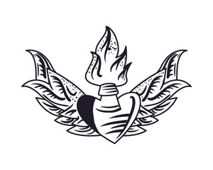 tattoo flat heart design