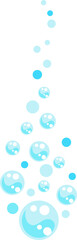 Bubbles of fizzy drink, air or soap. Streams of water. Cartoon 