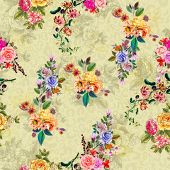 New Allover Textile Design For Digital Print
