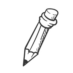 Pencil Doodle Back to School doodles hand drawn with thin line