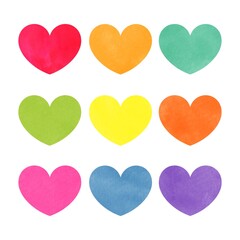 lots of hearts on a white background. love for valentine's day