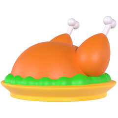 Roast chicken 3D