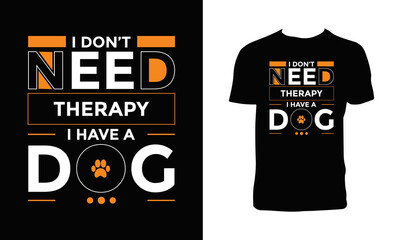 Lovely Dog Typography T Shirt Design 
