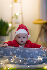 baby in santa hat