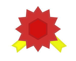 red star on white background