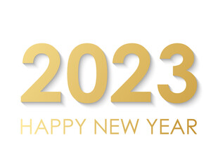 2023 Happy New Year card. Vector illustration.