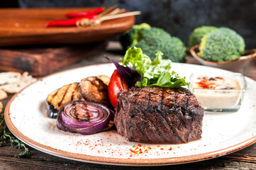 grilled beef steak