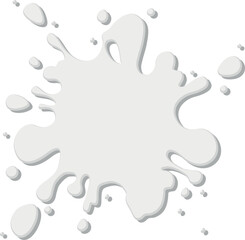 Obraz premium White paint splash. Milk splatter. Blank liquid shape
