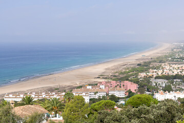 Fototapeta na wymiar Costa de la Luz seascape, near Atlanterra and Zahara de los Atunes, Andalusia, Spain