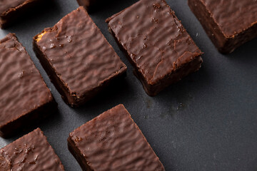 Homemade chocolate brownies, dessert themes