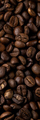 Naklejka premium Roasted coffee beans background. Healthy beverage ingredients